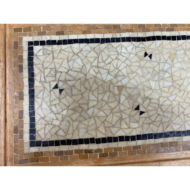 Walnut and Ceramic Side Table, 1950s For Sale - Image 6 of 8