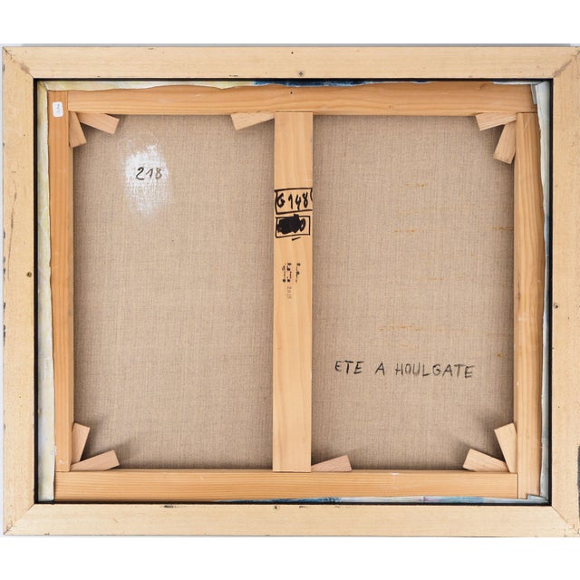 Summer in Houlgate Oil on Canvas by Jean-Jacques René For Sale - Image 8 of 9