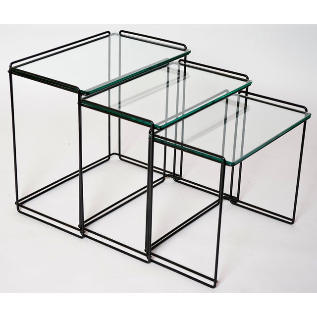 1970s 1970s Vintage Max Sauze for Attrow ‘Isocele” Nesting Tables - Set of 3 For Sale - Image 5 of 10