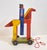 Blue Blas Castagna, Blas Castagna Hand Painted Wooden Constructivist Sculpture Toy Horse Carved Wood For Sale - Image 8 of 10