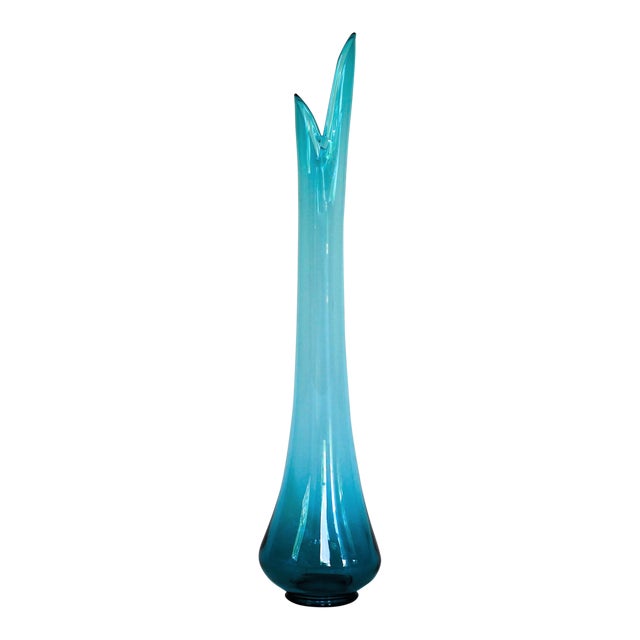 Monumental Blue Viking Glass Vase Chairish