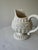 1950s Vintage Creamware Footed Pitcher With Embossed Classical Relief For Sale - Image 5 of 9