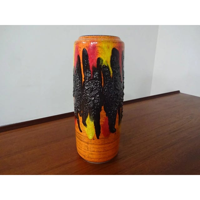 Black Fat Lava Ceramic No. 532-28 Vase from Scheurich, 1970s For Sale - Image 8 of 18