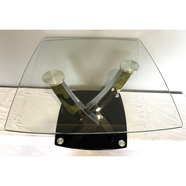 Glass and Chrome-Plated Metal Coffee Table from Temperet Glass, 2000s For Sale - Image 16 of 18