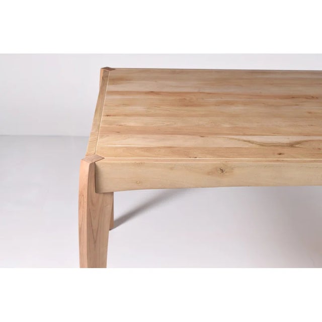 Modern Leoni 78" Solid Wood Dining Table Oak For Sale - Image 3 of 4