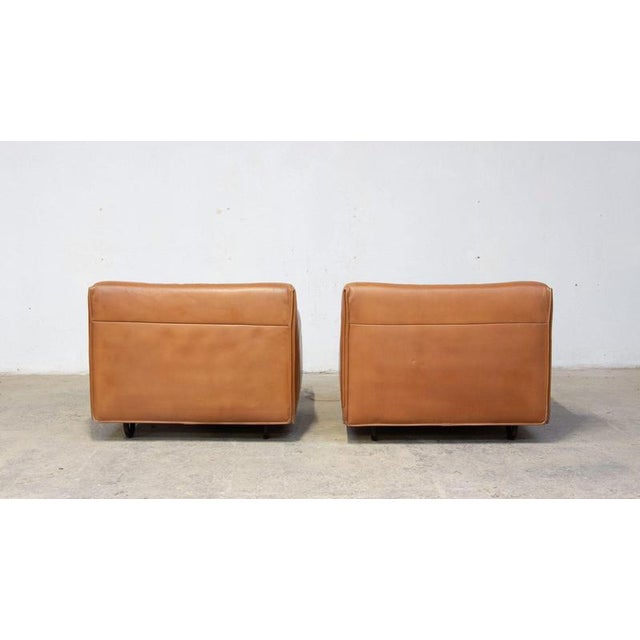 Otto Zapf Heli Armchairs in Cognac Leather by Otto Zapf for Knoll Edition, 1980s, Set of 2 For Sale - Image 4 of 10