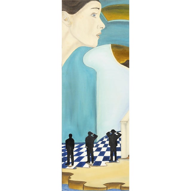 Contemporary Santos, Indifference, 2000, Oil Painting on Canvas For Sale - Image 3 of 8