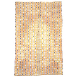 1960s Vintage Embroider Cotton Adana Kilim Rug- 6′10″ × 10′7″ For Sale