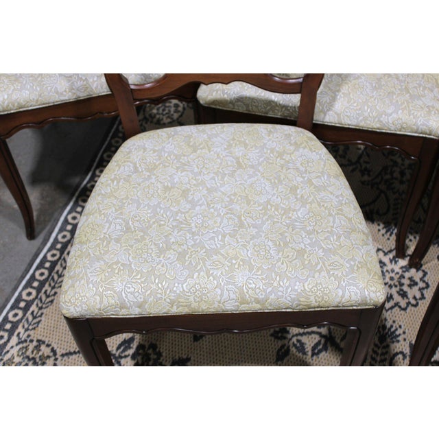 Set of 6 Vintage Cherry French Provincial Ladder Back Dining Chairs, 37” H For Sale - Image 12 of 18