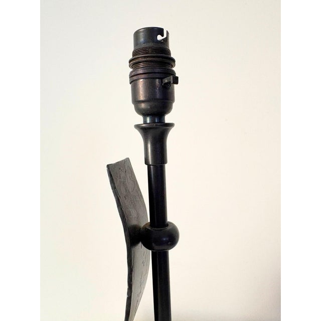 Vintage Wrought Iron Lamps with Asymmetric Design, Set of 2 For Sale - Image 4 of 12