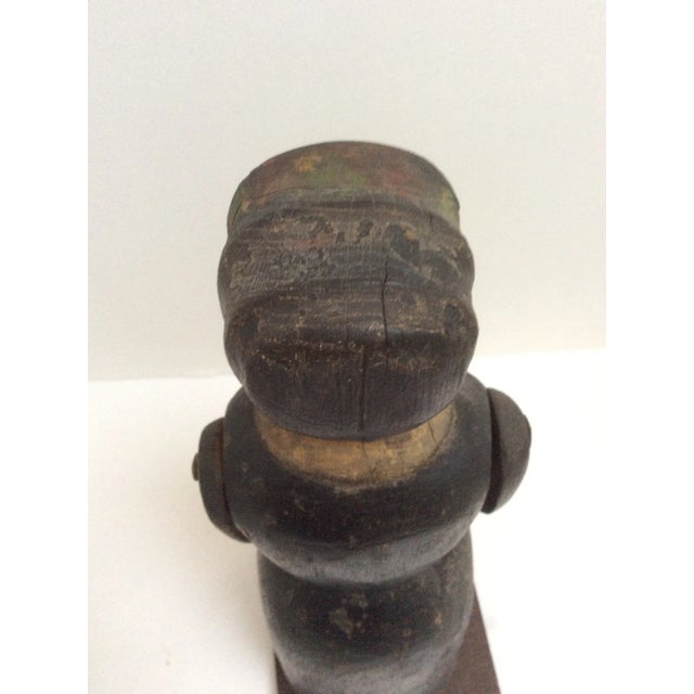 Brown Folk Art Portrait Sculpture For Sale - Image 8 of 11