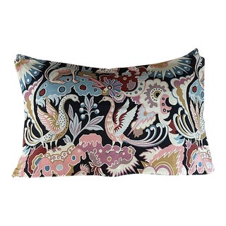 Large Linen Pillow Cover, Clarence House, Les Chimeres For Sale
