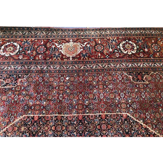 1900 - 1909 Antique Contemporary Mansion Size 11' X 20' Persian Haji Jalili Style Tabriz Rug For Sale - Image 9 of 11