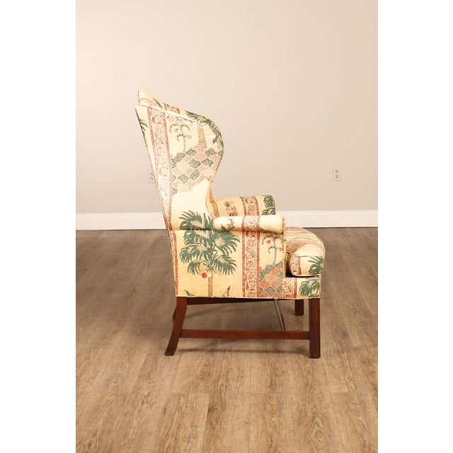 Kittinger Williamsburg Adaptation Chippendale Style Mahogany Wing Chair For Sale - Image 15 of 18