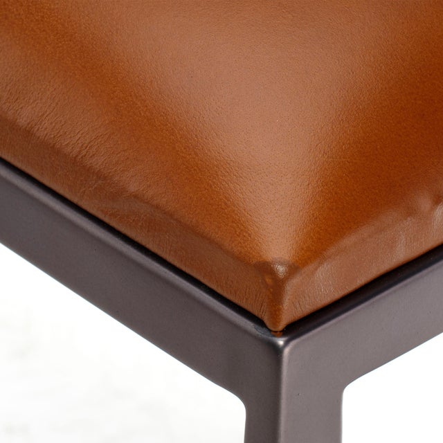 Jamie Young Bradbury Counter Stool, Saddle Leather For Sale - Image 4 of 9