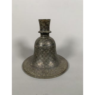 Silver-inlaid Bidri "huqqa" hookah base - Steel, Silver - India - 18th century For Sale