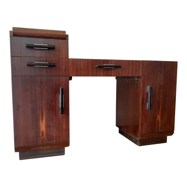 1940s Donald Deskey Machine Age Dressing Table or Desk For Sale