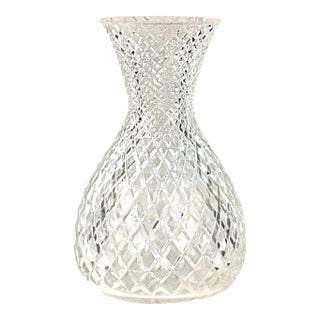 Rogaska-Premier Slovenian-Luxury Handmade Lead Crystal Diamond Point .12 Inch Bouquet Vase For Sale