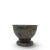 A handcrafted granite pedestal bowl in marbled and striated tones of taupe, dark gray, and light gray: cool, grounded, and...