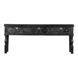 English 19thc Ebonised Oak Console Table, 1890 For Sale