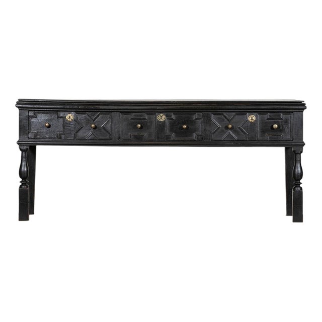 English 19thc Ebonised Oak Console Table, 1890 For Sale