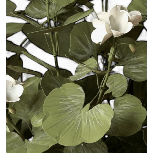 Hand Painted Tole Geranium in Pot For Sale - Image 10 of 10