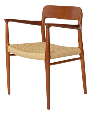 No. 56 Armchair in Teak and Cord by Niels Otto Møller for J.L. Møllers, 1950s