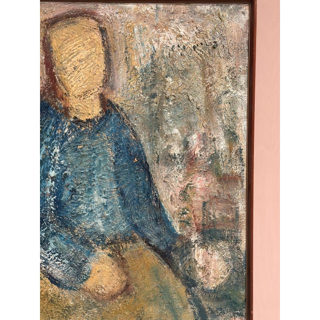 Gösta Falck, Woman in Blue, 1960s, Oil on Canvas, Framed For Sale - Image 12 of 18