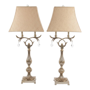 Late 20th Century Uttermost Floriane Table Lamps Curated by Turtle and Crane - A Pair