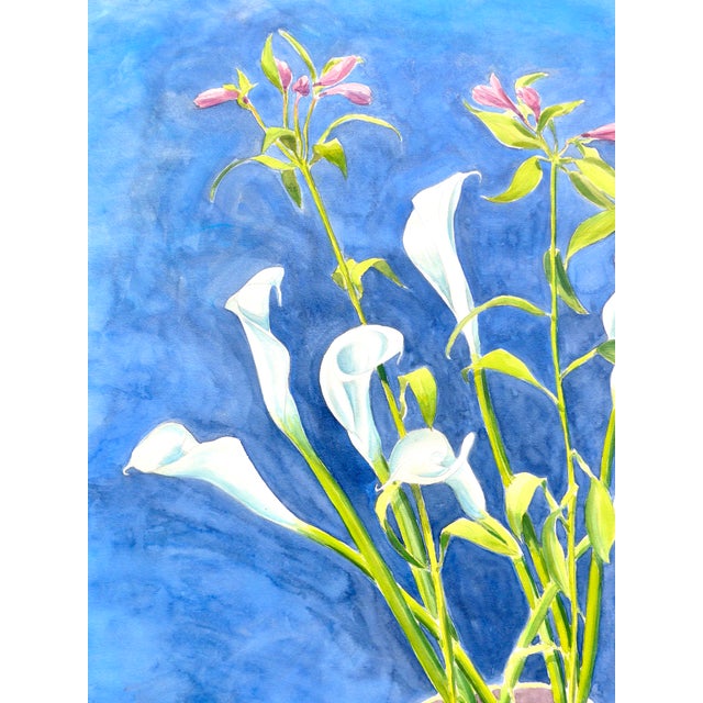 2020s Contemporary "French Flowers and Lilies" Still Life Drawing For Sale - Image 5 of 5