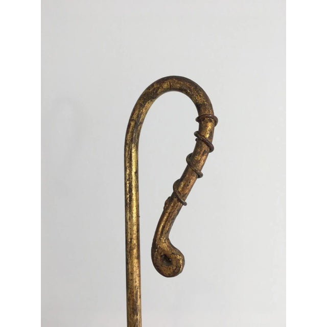 Gold Gilt Iron Umbrella Stand, circa 1940 For Sale - Image 9 of 13