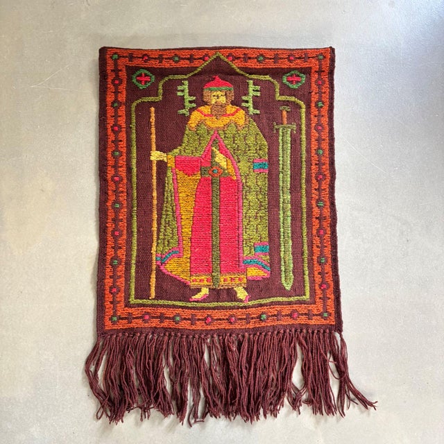 Vintage Polish Wall Tapestry, 1960s-1970s For Sale - Image 8 of 8