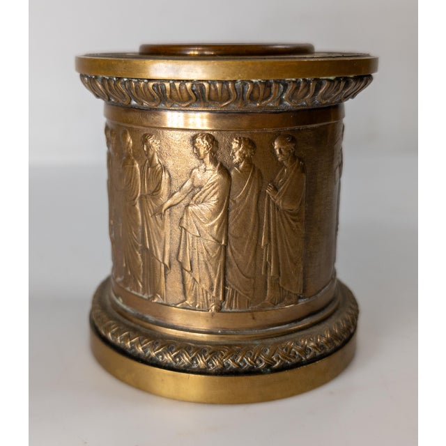 We are selling this nice Bronze Toothpick holder by Gorham. This bronze has Neoclassical Frieze decoration on the side and...