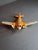 1930s Share Vintage 1930s Hubley Cast Iron Tat Nc-491 Dual Prop Airplane Toy Orange Nickel For Sale - Image 5 of 15