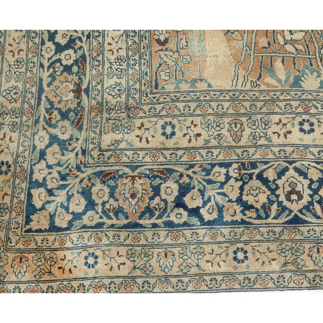 Persian Authentic Persian Meshad Handmade Wool Rug For Sale - Image 3 of 8