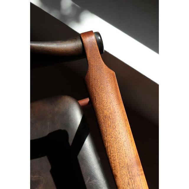 Model CH-34 Armchair in Teak & Black Leather from Hans J. Wegner, 1950s For Sale - Image 18 of 18