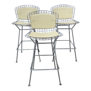 Harry Bertoia for Knoll Bertoia Bar Stools, Set of Three For Sale