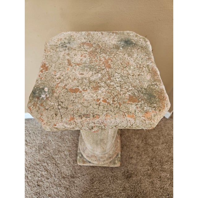 Neoclassical Vintage Decorative Fluted Terracotta Column Pedestal For Sale - Image 3 of 6