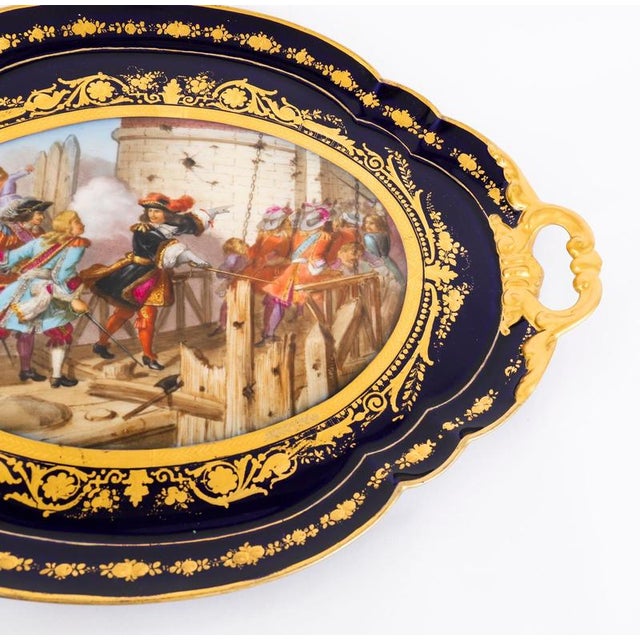 Antique French Valenciennes Tray in Porcelain by A. Moreaux, Late 19th Century For Sale - Image 5 of 15