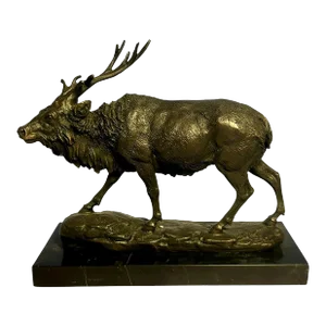 1940s Bronze Northern Deer Sculpture by Miguel Fernando Lopez 'Milo'