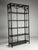 Large vintage bookcase. Asian faux bamboo bookcase. Black with a burnt effect. Sturdy and durable. Dimensions: 226H x 119W...