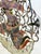 Fine Indonesian Hand-Coloured Pierced Leather Deity, Gilt-Framed Wayang Shadow Art Under Glass For Sale - Image 10 of 10