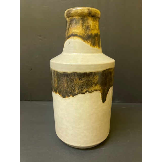 1960s Mid-Century Modern Alvino Bagni for Raymor Earthtone Drip Glaze Ceramic Vase - 10 For Sale - Image 12 of 17