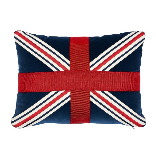 Schumacher Union Flag Midnight Pillow For Sale In Charlotte - Image 6 of 6