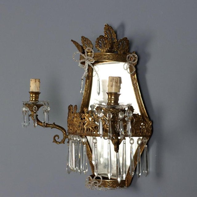 Wall Lights in Gilded Bronze, Set of 2 For Sale - Image 4 of 9