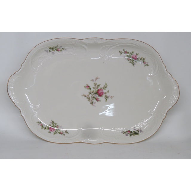 Rosenthal Ivory Rose Sanssouci Germany Large Serving Platter Tray 4581b For Sale - Image 11 of 16