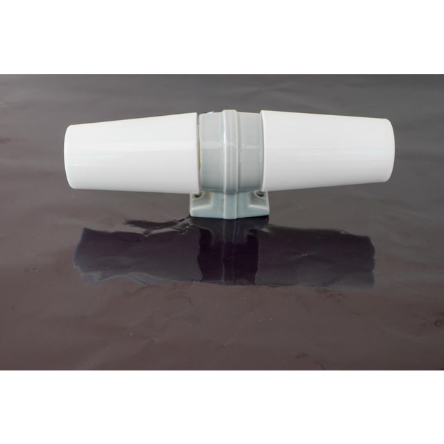 Large Mid-Century Modern Pale Grey Bathroom Sconce by Sigvard Bernadotte For Sale - Image 16 of 18