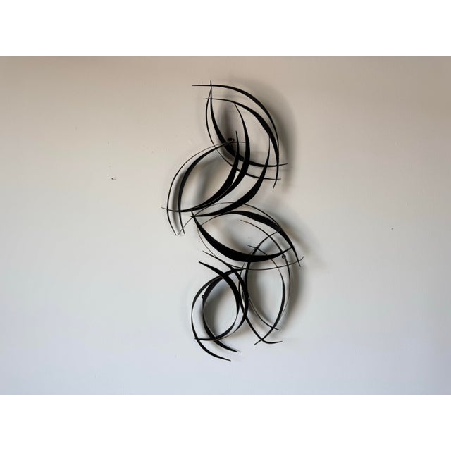 1993 Vintage Brutalist Abstract Metal Wall Sculpture by Curtis Jere For Sale - Image 10 of 12