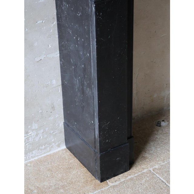 Stone Antique Dutch Black Marble Mantel Piece, 1890s For Sale - Image 7 of 14