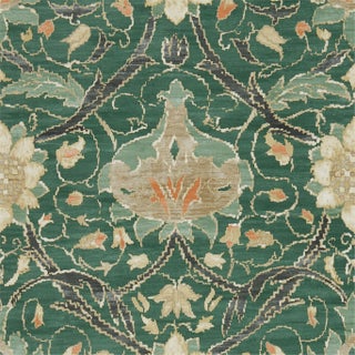 Morris & Co Montreal Wallpaper in Forest/Teal For Sale